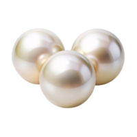 Three lustrous pearls with smooth surfaces, radiating a soft glow and subtle pinkish tones against a black background, showcasing elegance and purity png