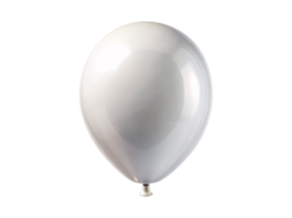 A clean white balloon, with a smooth reflective surface, standing against a black backdrop, exuding simplicity and elegance png