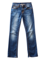 A pair of blue jeans with subtle fading and neatly stitched pockets, perfect for a timeless, versatile look png