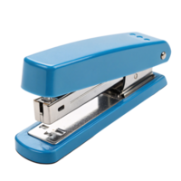 A blue stapler, capturing everyday office utility in a simple, functional form png
