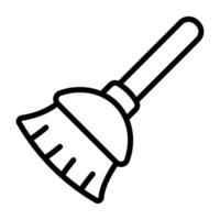 Simple Broom outline icon. The icon can be used for websites, print templates, presentation templates, illustrations, etc vector