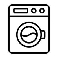 Simple Washing Machine outline icon. The icon can be used for websites, print templates, presentation templates, illustrations, etc vector