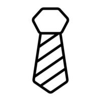 Simple Tie outline icon. The icon can be used for websites, print templates, presentation templates, illustrations, etc vector