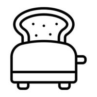 Simple Toaster outline icon. The icon can be used for websites, print templates, presentation templates, illustrations, etc vector