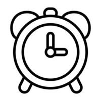 Simple Alarm Clock outline icon. The icon can be used for websites, print templates, presentation templates, illustrations, etc vector