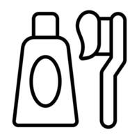 Simple Toothbrush outline icon. The icon can be used for websites, print templates, presentation templates, illustrations, etc vector