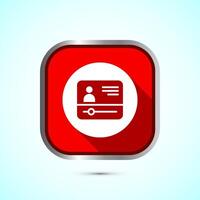 lectures icon design illustration, conference icon, Online seminar sign, Red shadow button design vector