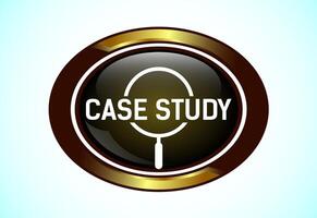 Case study button, research analysis, Suitable for mobile app, and website vector