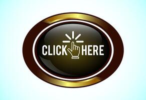 Click here button, Clicking icon suitable for mobile app, and website vector