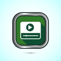 lectures icon design illustration, conference icon, Online seminar sign, Green shadow button design vector