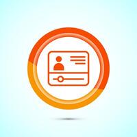 lectures icon design illustration, conference icon, Online seminar sign, Orange color button design vector