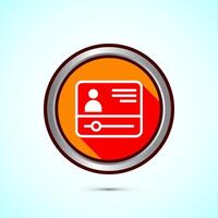 lectures icon design illustration, conference icon, Online seminar sign, Orange shadow button design vector
