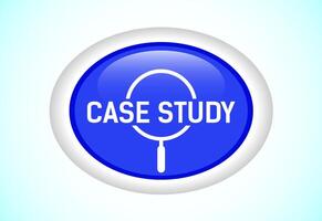 Case study button illustration, research analysis, Suitable for mobile app vector