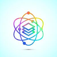 Data science icon illustration. digital tech icon, low poly style vector