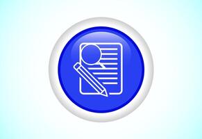 Case study button design, research analysis, Suitable for mobile app vector