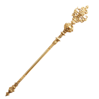 Ornate Royal Scepter with Fine Detailing png