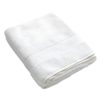 White towel with a white stripe on it png