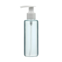 Clear Bottle with White Cap and White Handle Resting on Transparent Background png