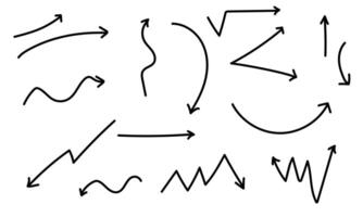 Hand drawn arrow mark icons . Arrow set. vector