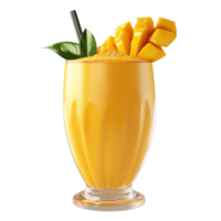 Delicious Fruit Smoothie With Straw and Fruit Slice on Top png