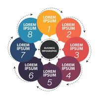 Infographic design with icons and 8 options or steps. Infographics for business concept. vector