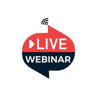 Live Web Button, icon, emblem, label - design vector