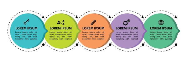 Infographic design with icons and 5 options or steps. Infographics for business concept. vector