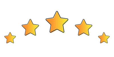 Five Star Product Quality Rating With Reflection vector