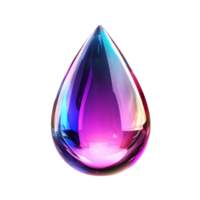 a drop of water with a rainbow colored background png