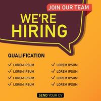 we're hiring on Quick Tips badge. Business concept for new ideas creativity and innovative solution vector