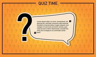 Quiz . The concept is the question with the answer. vector