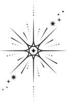 Line icons of star. Sparks and shiny abstract glitter symbol with light effect. Minimal Y2K magic twinkles png