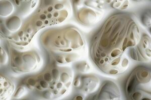 The surface displays a unique abstract white texture characterized by a collection of bubbles and intricate patterns, creating a visually engaging scene photo