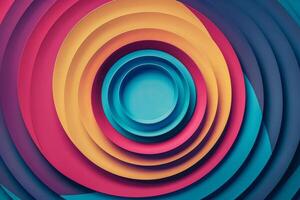 Colorful abstract background with circular shapes photo