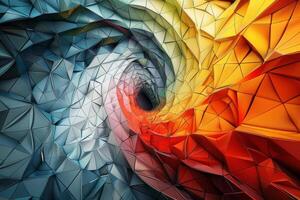 Abstract background with colorful triangles photo