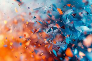 Abstract background with colorful triangles and triangles photo