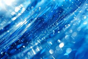 Blue abstract background with sparkles photo