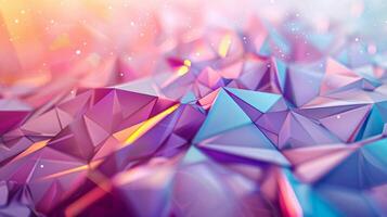 Abstract background with colorful triangles photo