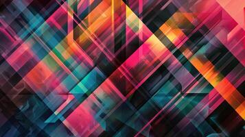 Abstract geometric background with colorful triangles photo