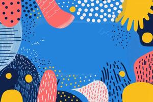 An abstract background with colorful shapes and dots photo