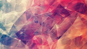 A colorful abstract design with a lot of triangles and squares photo