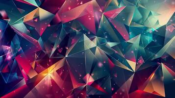 A colorful abstract background with many triangles and squares photo