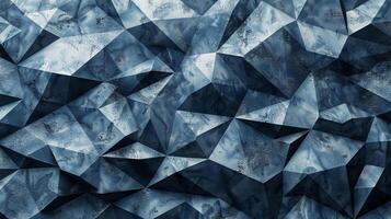 A blue and white abstract image with a lot of triangles photo