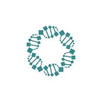 DNA logo editable combinations stars shape with lab business vector