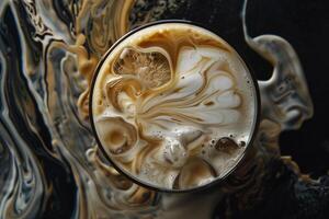 An image of a coffee cup with swirls photo