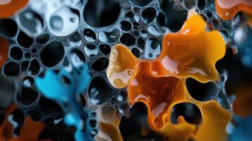 Colorful abstract background with oil and water photo