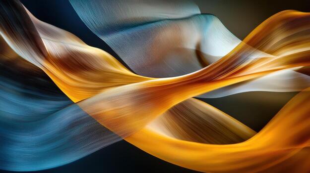Abstract background with a blue and orange wave photo