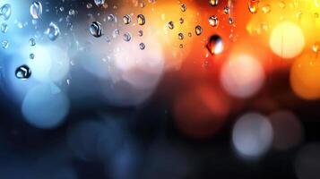 Raindrops on the window - wallpaper photo