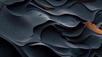 A black and orange abstract background with waves photo
