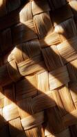 A close up of a woven basket photo
